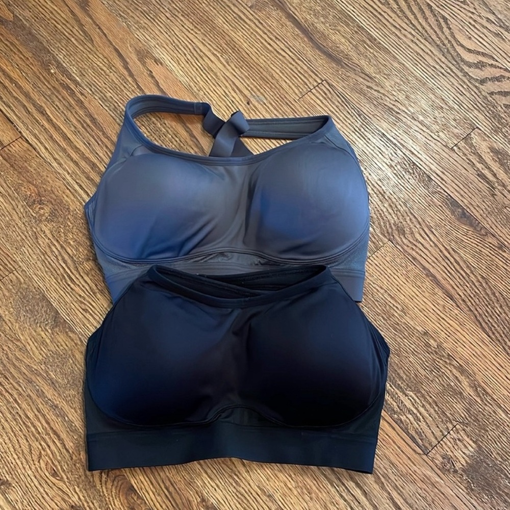 All In Motion | Womens Sports Bras | 1 Gray & 1 Black | Wireless Size 36DD